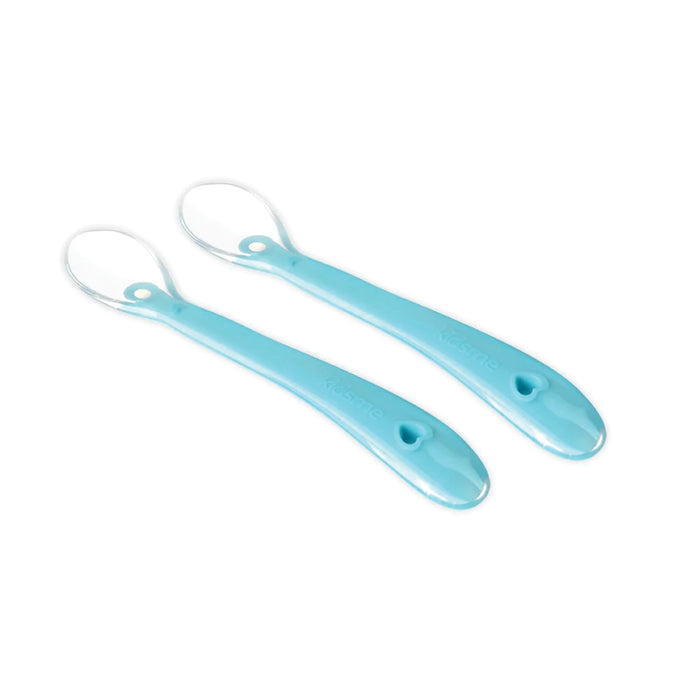 Kidsme Silicone spoon - Aquamarine 2-pack