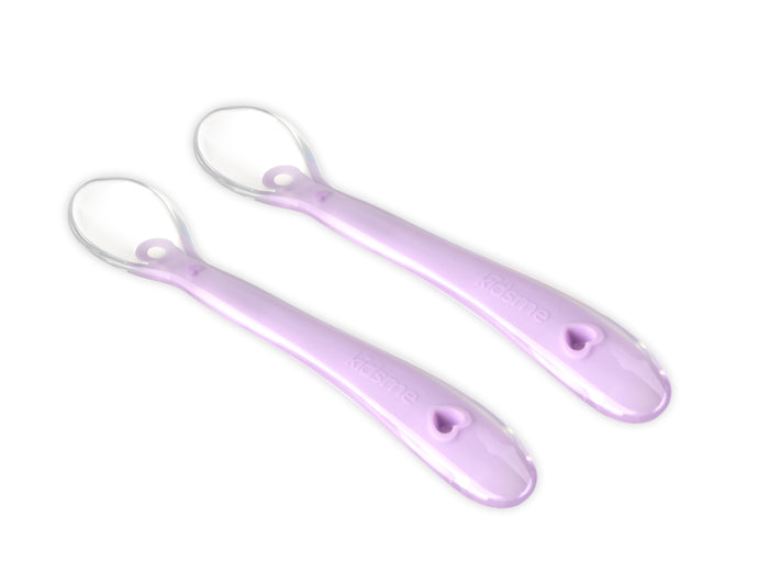 Kidsme Silicone spoon - Lavendel 2-pack