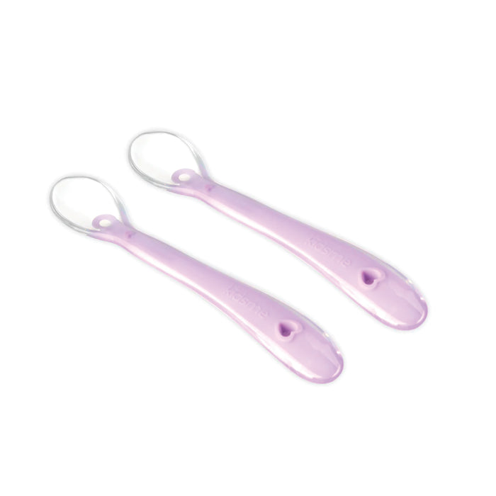 Kidsme Silicone spoon - Lavendel 2-pack