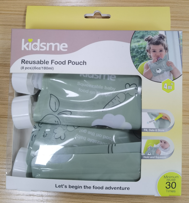 Kidsme Food Pouch 8 pcs - Green